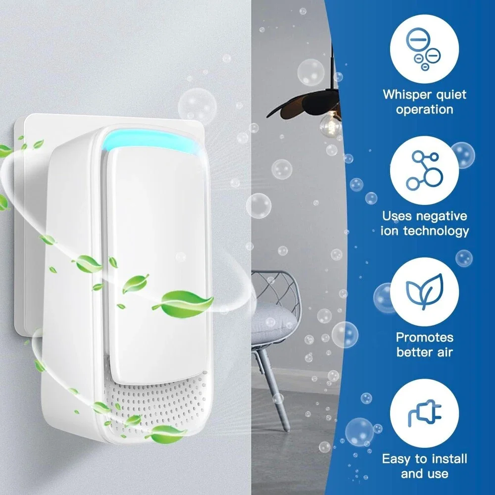 New 4 Pack Plug In Air Purifier Negative Ion Smoke Odor Dust Eliminator for Home